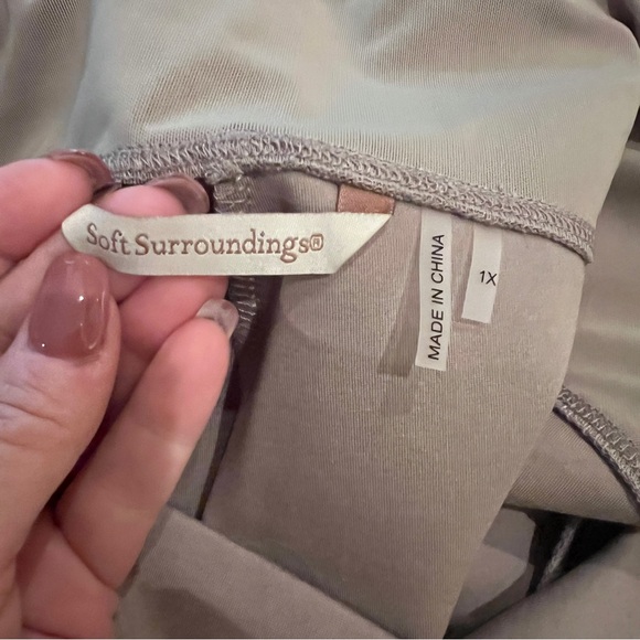 Soft Surroundings Slimming Bootcut Pants Womens Size 1X Tan - Picture 4 of 7